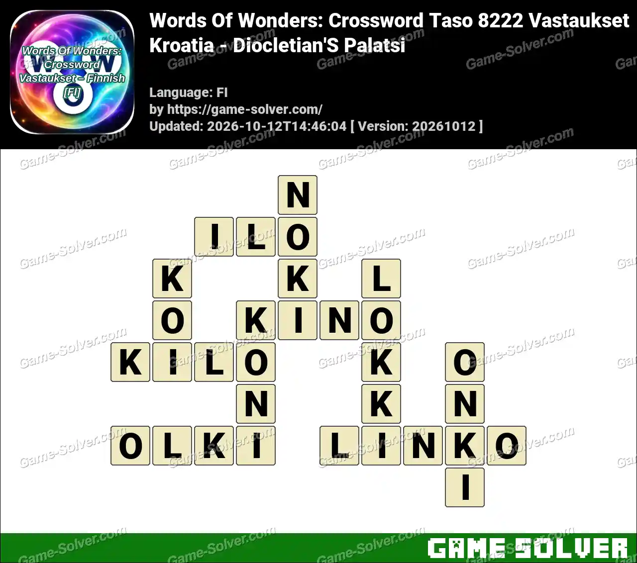 Words Of Wonders: Crossword Taso 8222 Vastaukset – Kroatia – Diocletian’S Palatsi